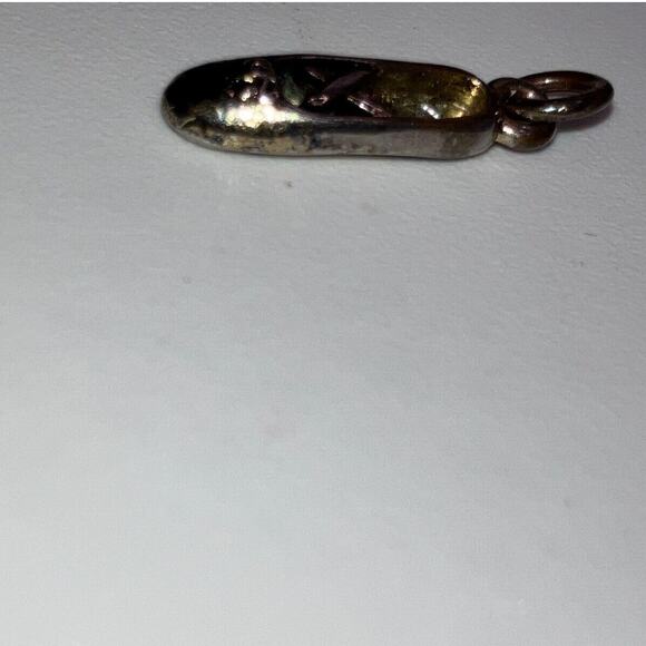 Vintage Tiny Sterling Silver Ballet Shoe Slipper Charm 7/8" Pendant! - Picture 3 of 9